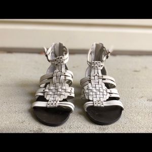 Steve Madden White Sandals 6